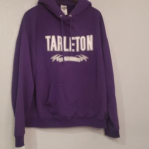 Tarleton University purple hoodie
Front pocket
